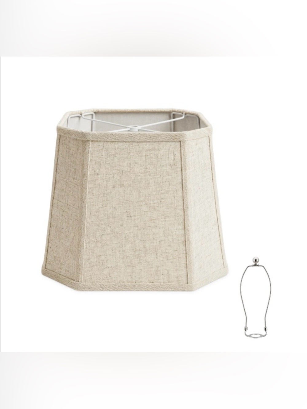 BEIGE LINEN Lampshade 9.45” Top 12” Bottom 9.45”H - East Assembly